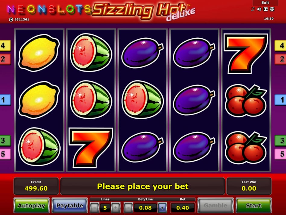 Sizzling hot deluxe tricks slot machine